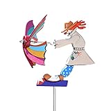 ▲Die im Wind fliegende Vogelwindmühle dreht sich frei in Ihrem Garten / Hof und zieht andere Vögel in der Natur an, um hier zu stehen. Dies kann Nachbarn anziehen, um den Blick zu bewundern und zu bewundern, und Ihrem Zuhause farbenfrohe Werke hinzufügen.