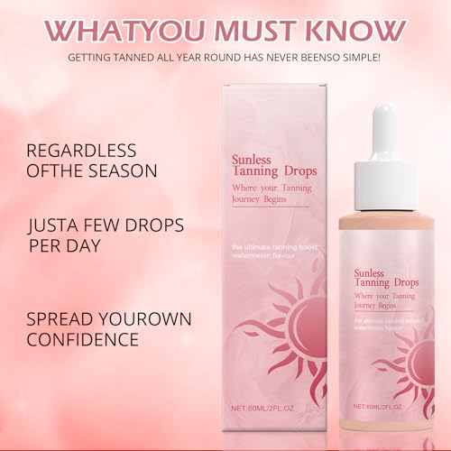 Image of Sunless Tanning Drops to Drink - Natural-Looking Tan Without the Sun, Hydrating Tanning Drops for Face and Body, for All Skin Types-MeiHeiB+diji 1pc
