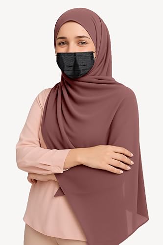 Image of Premium Georgette Hijab for Girls & Women | Lightweight and Breathable | Combo Pack of 4 | 180 cm x 70 cm