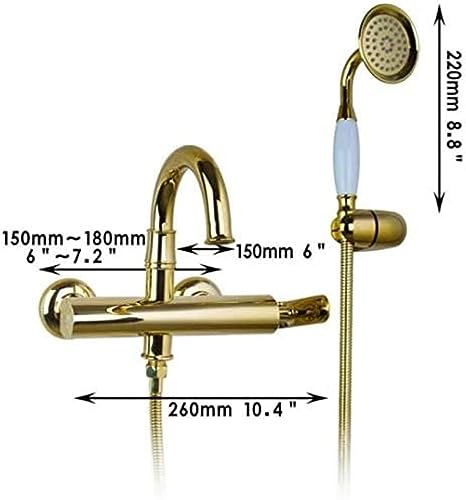 Ensemble de douche pluie avec mitigeur de baignoire réglable - 2