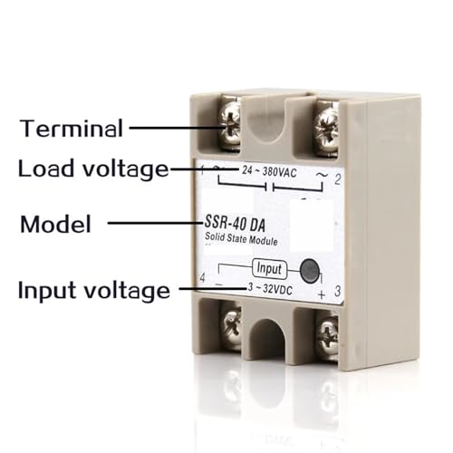 Relais statique monophasé à commande CC silencieux et durable SSR 40DA