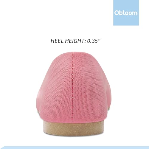 Image of Obtaom Round Toe Women Flat Shoes Slip on Girls Dress Black Ballet Flats