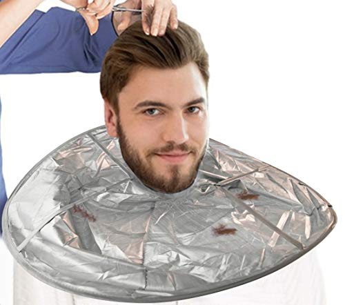 HOME-X Hair Cutting Cape-Haircut Umbrella Cape-Apron Hair Catcher Barber-Hairdressing Cloak for Home Stylists