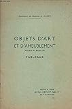  TABLEAUX ANCIENS ET MODERNES, OBJETS D\'ART ET D\'AMEUBLEMENT (CATALOGUE)