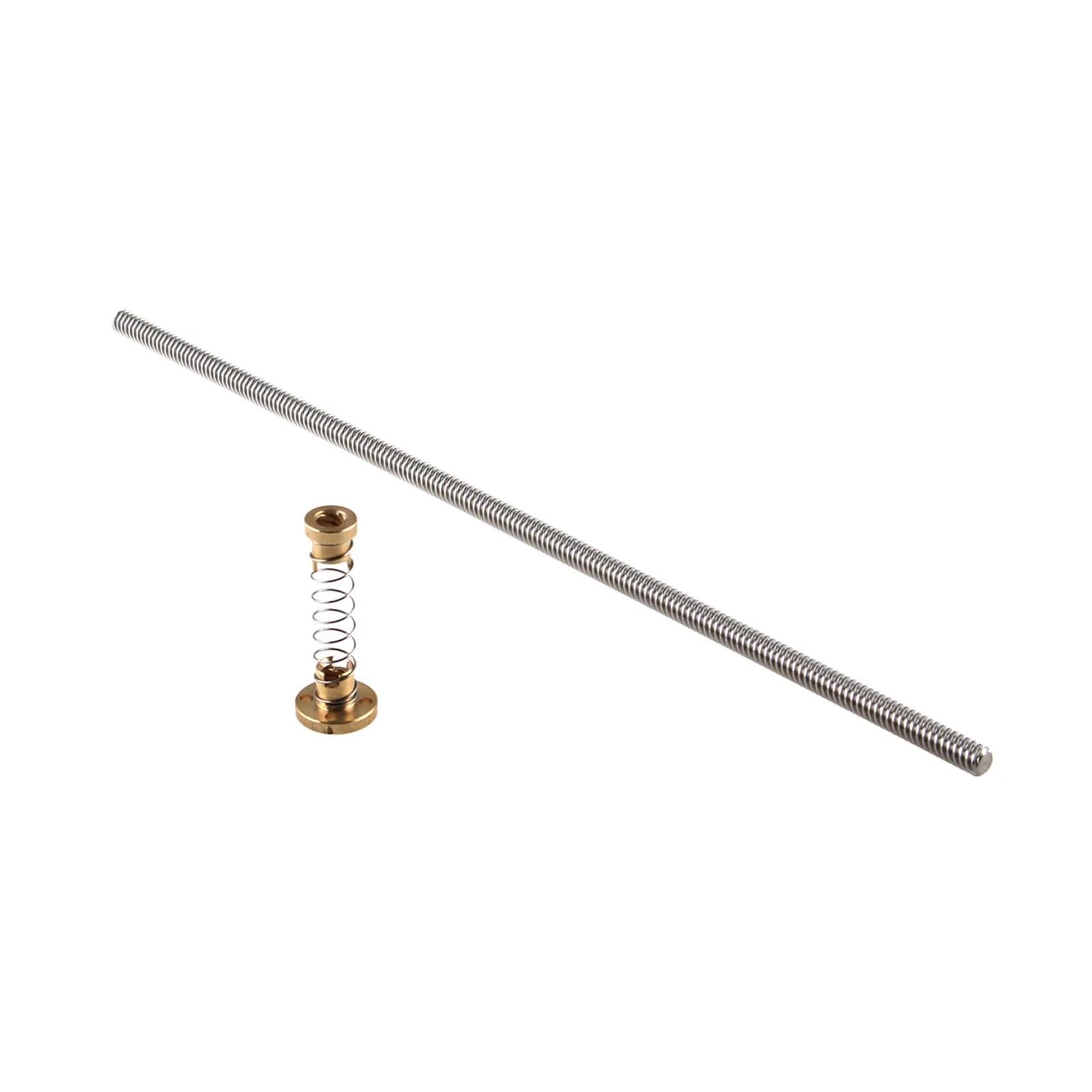 Śruba kulowa bezluzowa Śruba trapezowa T8 Śruba pociągowa anty-luzowa Nakrętka sprężynowa Gwint 8 mm Skok 1 mm Długość 250 mm-850 mm(850mm)