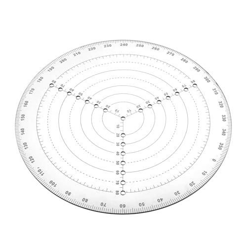 Round Center Finder Compass Woodworking Circle Tool Clear Acrylic Lathe Centering Tool Wood Turning Lathe Tools Circle Gauge for Drawing Circles Lathes Work and Woodturners