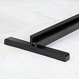 Shoji Room Divider Stand Size-Color - Accomodates 3 panel room divider - Black