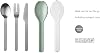 Mepal - 3 Piece Ellipse Cutlery Set - Travel Case Set for Travel - Knife, Fork and Spoon - Stainless Steel - Nordic Blue