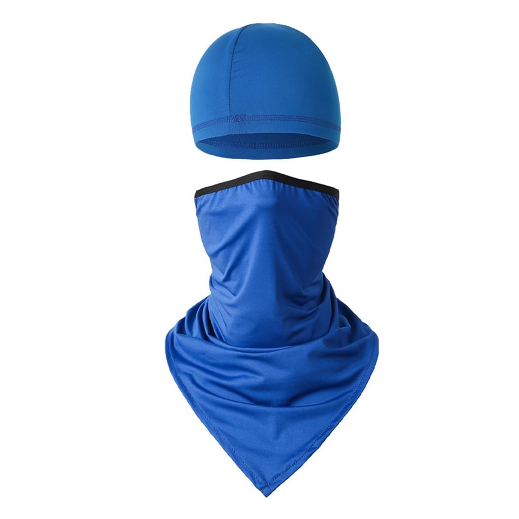 Masque respirant vélo et protection UV d'été en soie de glace pour cyclisme bleu saphir