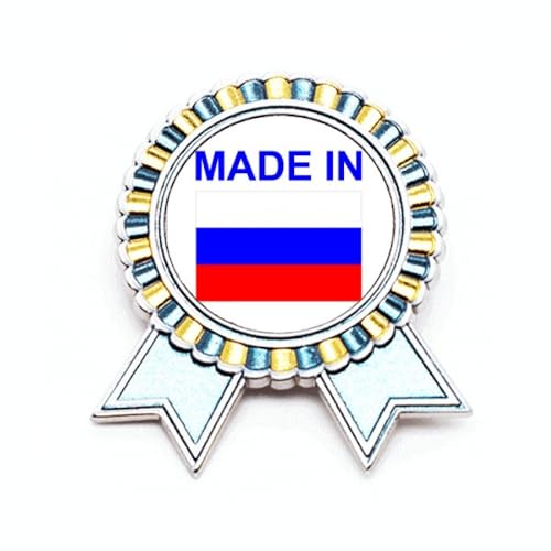 Broche Russie Country Love badge médaille souvenir à offrir en métal M