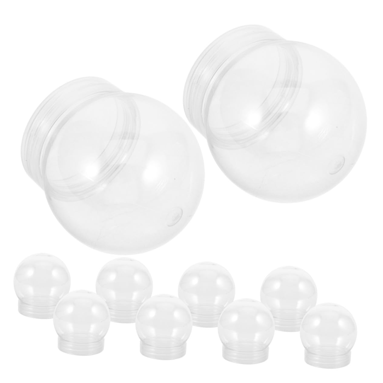 Holibanna 24 Pezzi Globetti di Neve Vuoti in Plastica Trasparente per Lavoretti Natalizi DIY Globo Acqua per Creazioni Artigianali Accessori Natalizi con Superficie Liscia e Facile da Pulire
