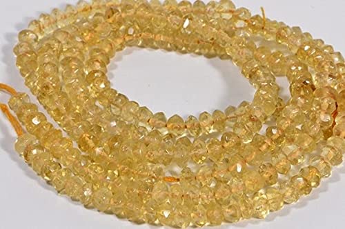 Citrine naturelle facettée LKBEADS perles de qualité supérieure joaillerie fil de 6"