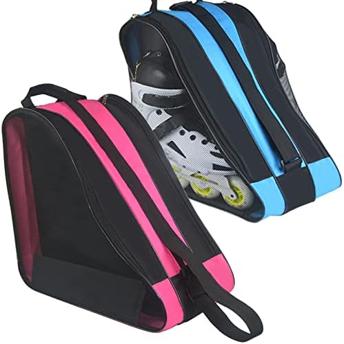Gooyule Roller Skate Bag, Adjustable Shoulder strap Ice Skate Bags for Girls Boys and Most Adults, Large Capacity Skate Bag Fits Quad Skates, Inline Skate and Most Roller Skating Accessories