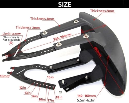 Image of Vagary Motorcycle Tyre Hugger Bike Rear Mudguard for Splash Protection Stylish Bike for TVS Raider 125