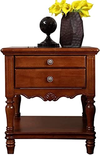 Table de chevet américaine en noyer, commode de chambre rétro et bout de canapé de salon