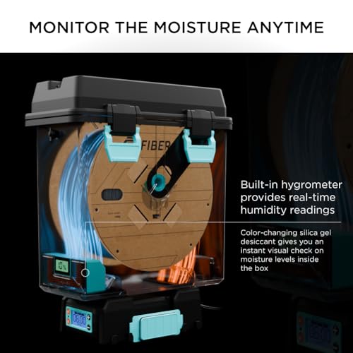 Image of Polymaker PolyDryer Box XL, Airtight Filament Storage Box with Hygrometer, Moisture Proof Filament Container for Multi-Materials, 1.75mm /2.85mm /3.00mm, up to 3kg Spool, Print Without Breaking Seal