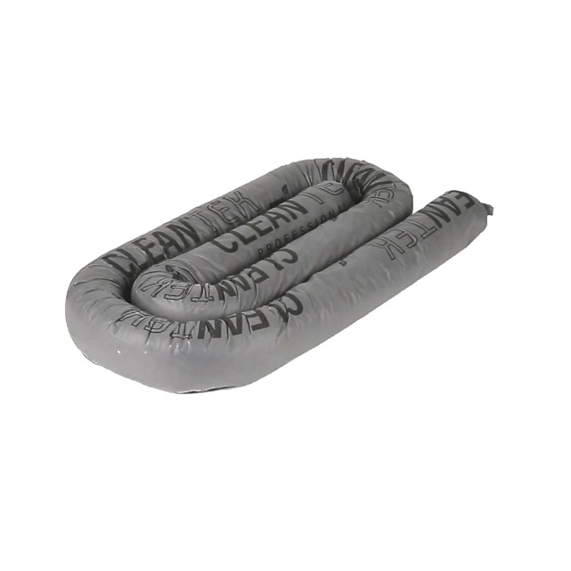 Image of Restaurantware Absorbent Socks 4 Case 8 Foot Nonwoven Spill Control Socks Chemical-Resistant Industrial Spill Gray