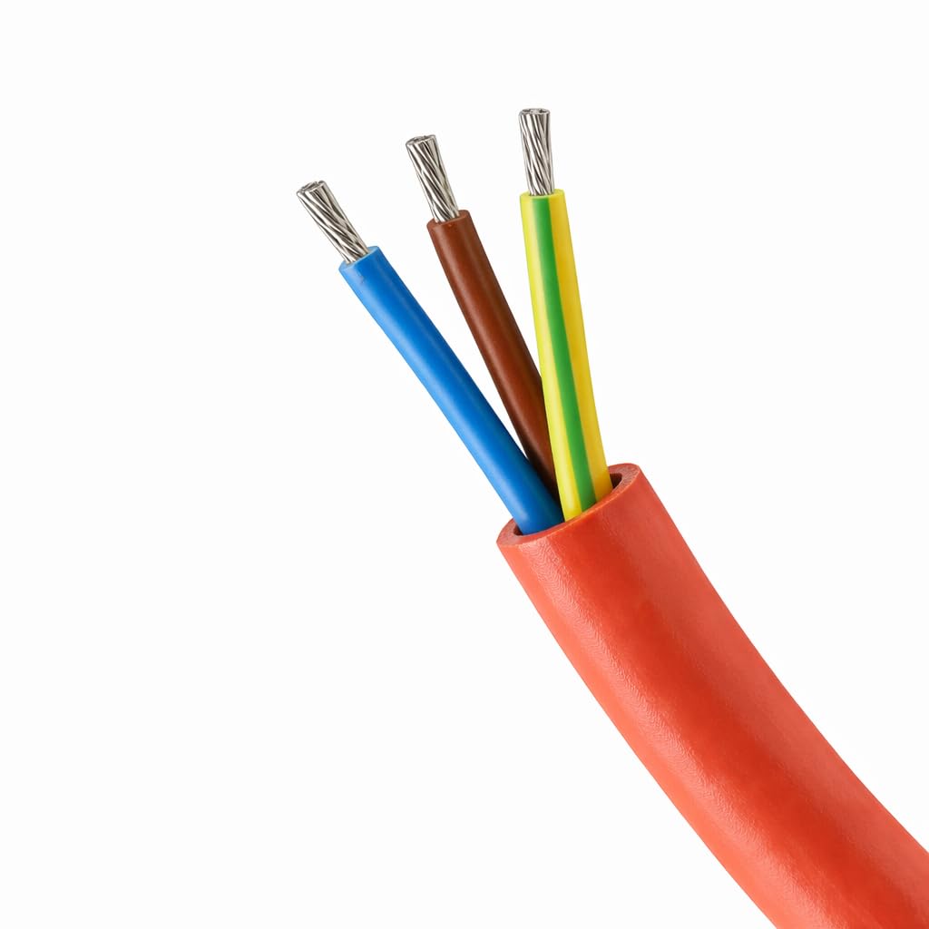 Silikonkabel SiHF-J Meterware - Hitzebeständige Silikonleitung - Saunakabel für Saunaofen und Heizgeräte - flexibel -60 bis +180C - verschiedene Querschnitte (3x1,5 mm², 20 Meter)