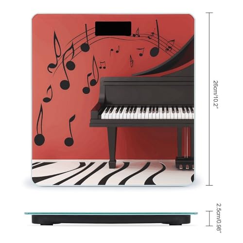 Báscula Digital de Baño Music Note Piano 180kg miniatura 2