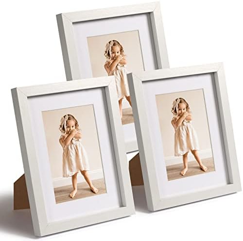 Q.Hou A3 Grey Photo Frame Set of 2 with Mat, Mount for A4 Picture or Certificate, Perspex Front for Wall Decor(005UK-QH-PFA3-BG)