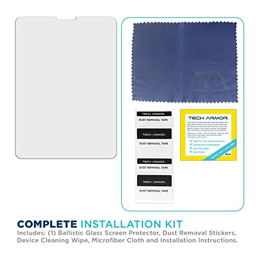Tech Armor Screen Protector For Ipad Pro 12.9 Inch 2022/2021/2020/2018 (6Th/5Th/4Th/3Rd) Model, 9 H Hardness Liquid Retina Display, Face Id Compatible, Ballistic Tempered Glass 1 Pack #TOP5