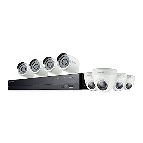 Samsung Wisenet SDH-C74083HFN 8 Channel Full HD Video Security System with 2TB HDD, 4 Bullet Cameras and 4 Dome Cameras