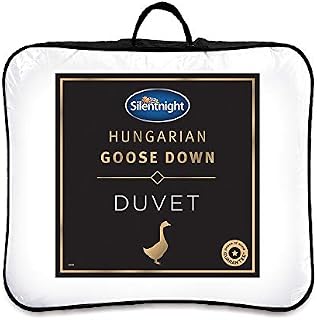 Silentnight Goose Feather and Down Duvet - Ultimate Luxury Hotel Quality Duvet with Hungarian Goose Down Filling - 300 TC Cotton Cover Machine Washable Duvets