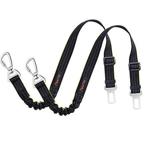 iBuddy Dog Seat Belts for Cars for Pugs Completely Adjustable