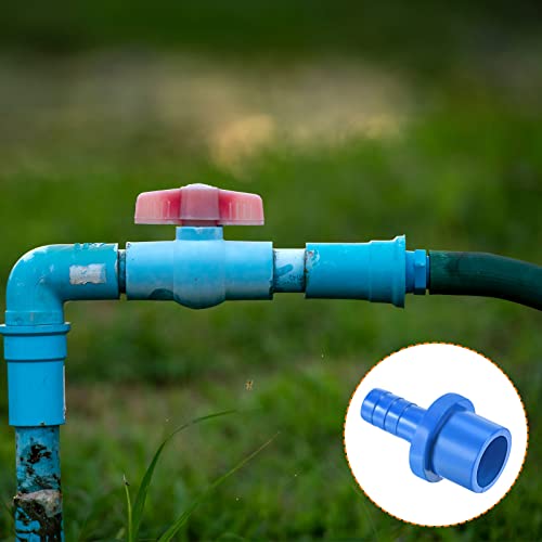 M METERXITY 2 Pack PVC Pipe Fitting - Water Tube Connector, 10mm Barb Straight Pipe Joint, Apply to Outdoor/Garden/Pool (OD 20mm, Blue) - Image 2