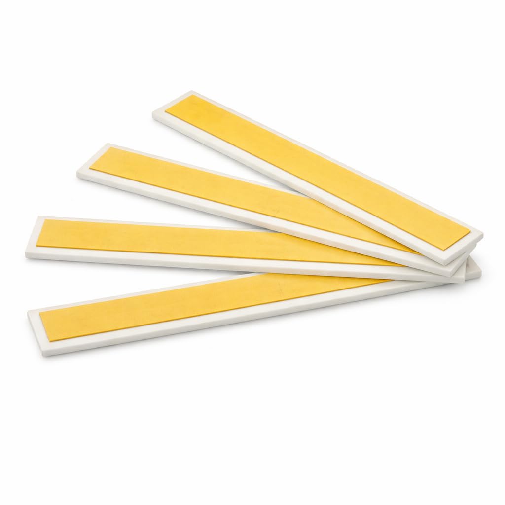 White PVC Flat Bar DIY Trim, 25mm x 1 Metre Moisture Resistant Plastic Strip for Window Door and Flooring Edge Edging Finish (4)