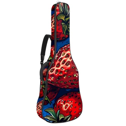 Sac pour guitare acoustique et classique, housse à motif fraise pour musiciens