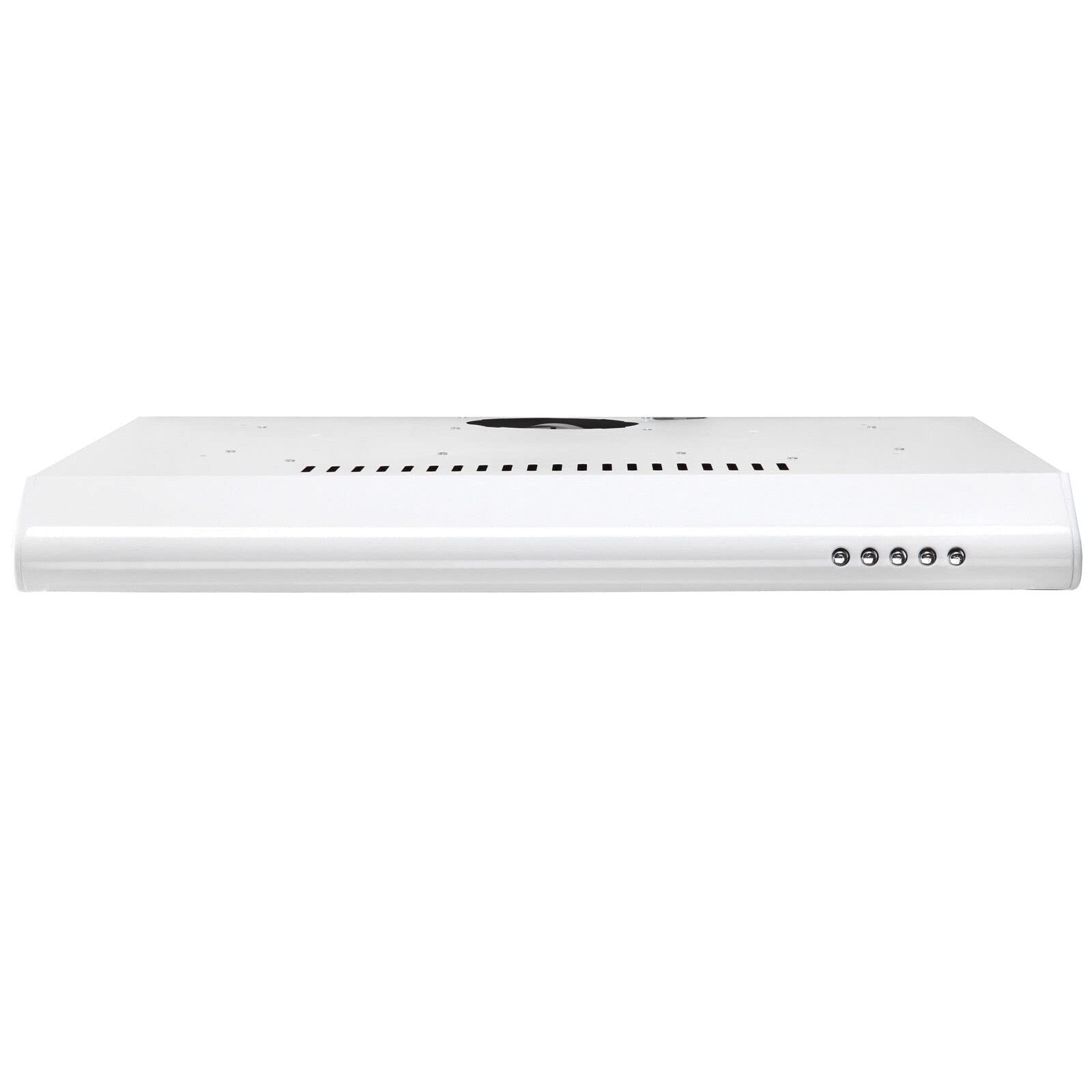 Hotte aspirante, Hotte Casquette, Filtres à Charbon Inclus, Hotte de Cuisine-air extrait/recirculation - largeur 60cm-couleur: blanc-boîtier en acier inoxydable-éclairage LED [Classe énergétique C]