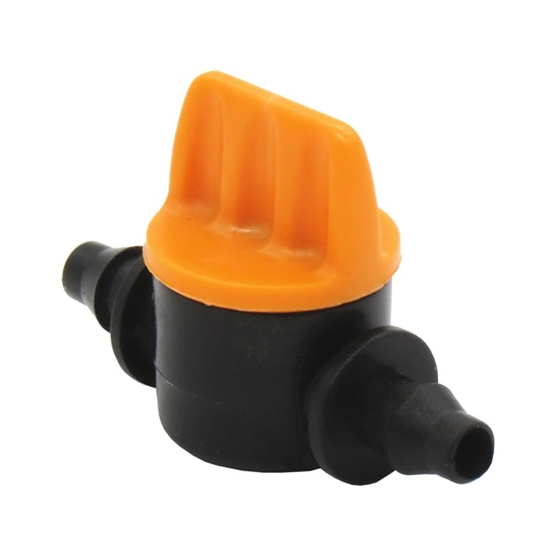 200 PZ Miniatura Interruttore Valvola Barb Con Arresto for 1/4 ''Tubo Da Giardino Micro Irrigazione a goccia Pari Connettore Regolabile