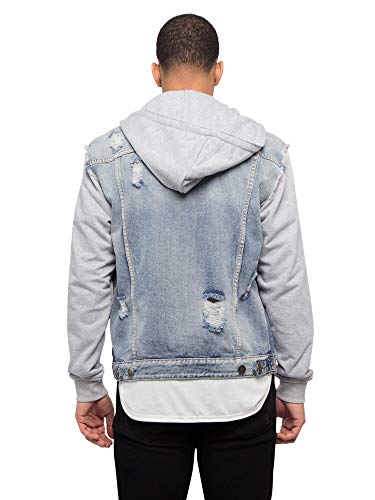 Image of VICTORIOUS Men's Distressed Denim Jacket