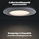 Scandinavian home 3er Set LED Einbaustrahler Dimmbar WarmDim 230V 5,8W Warmweiß 60mm - 70mm I Badezimmer geeignet ICRI 90 580lm 3100K 68mm I Edelstahldesign mit Milchglas I LED Spot flach