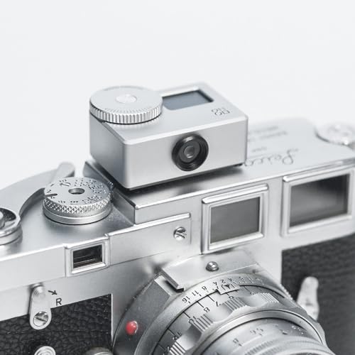 DOOMO MADE OLED Light Meter, Meter S, New Screen Design, Real-time Metering and One-Button Metering for Vintage Cameras (Chrome)