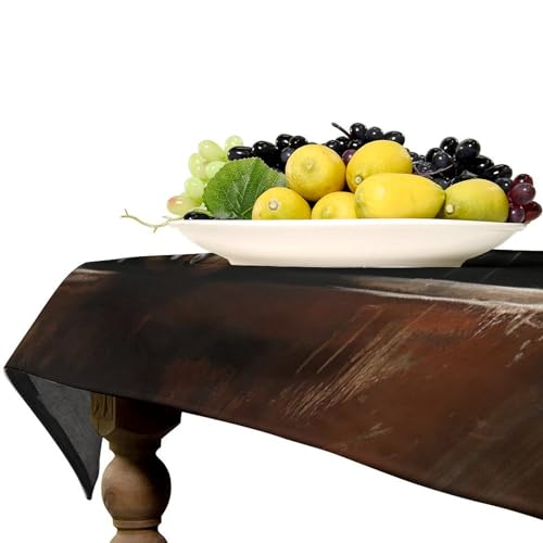 Nappe en lin rectangulaire contre les plis pour table rustique et salle à manger