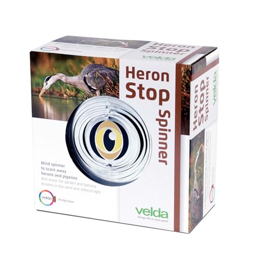 Velda Pond Heron Stop Spinner - Heron Deterrent for Ponds - Reflective Pigeon & Bird Deterrent with Predator Eyes for Pond Protection of Fish - Outdoor Garden Pond Deterrents