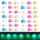 titihuirie 100 Pcs Luminous Mini Dolphin Figurines Dolphin Cake Toppers Miniature Dolphins Tiny Resin Dolphin for DIY Fairy Garden Miniature Moss Landscape