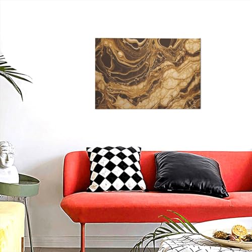 Toile murale marbre doré tableau déco moderne salon chambre 30x45cm