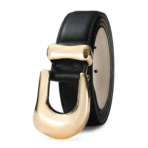 Genuine Leather Belts for Women Belt with Gold Buckle for Jeans Dresses and Casual Outfits2