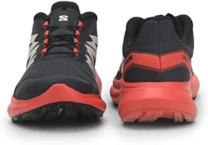 Salomon HYPULSE Trail Running Shoes for Men, Magnet/Poppy Red/Black, 9 | Image 4