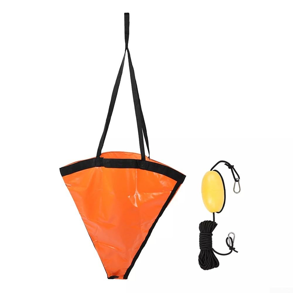 Ancoraggio per, Ancora di mare per barca da pesca, Drogue Anchor System, Ancora di mare gonfiabile barca, Dispositivo di controllo canoa, pieghevole in PVC (L)