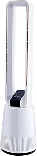 HealSmart 38 inch Bladeless Fan, 3 Speeds & 15 Hours Timer Tower Fan, with Remote Control, Air Circulator Fan for Room, White