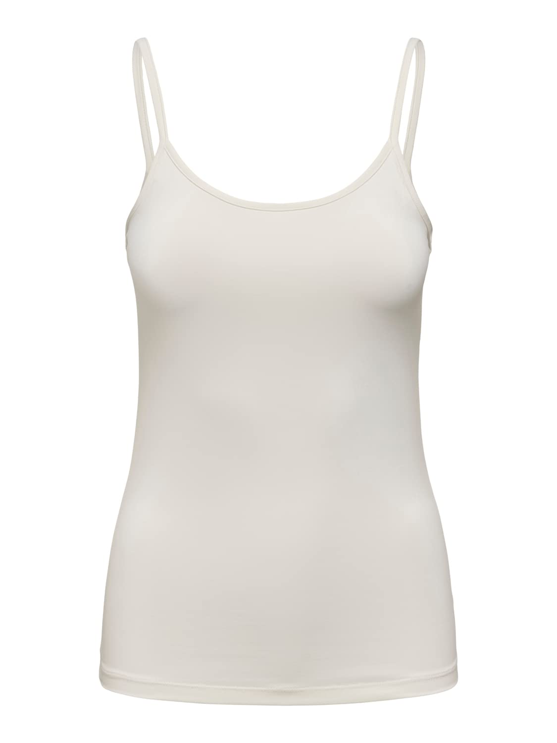 ONLY Bestseller A/S Women's Onlea S/L New Singlet JRS Noos Top, Cloud Dancer, M