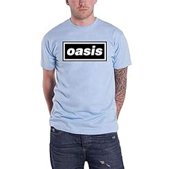 Oasis T Shirt Decca Logo Nouveau Officiel Homme Sky Bleu Size - Les Beatles, Paul McCartney, John Lennon, RIngo Starr, George Harrison