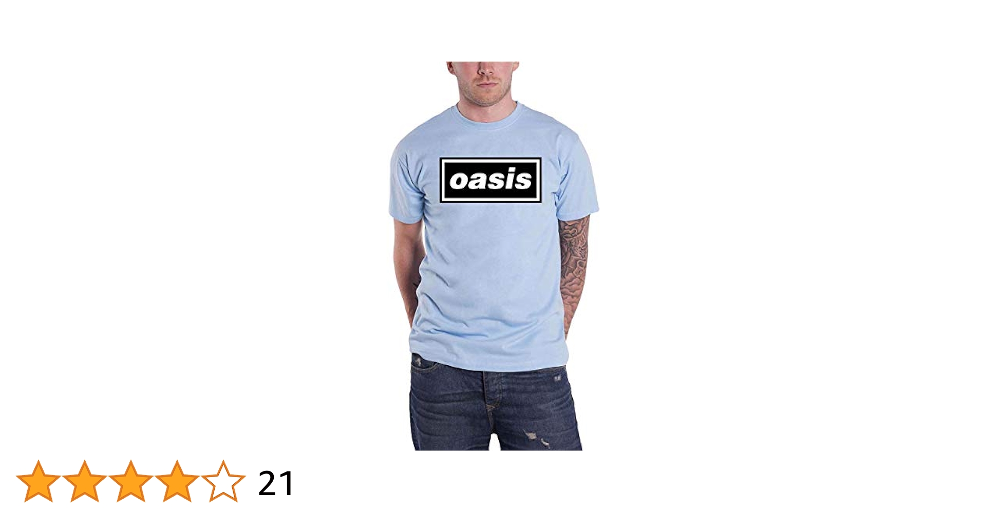 Amazon | Oasis T Shirt Decca Logo 新しい 公式 メンズ Sky
