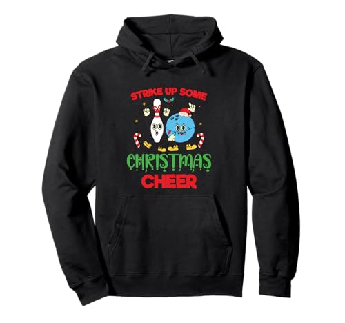 Christmas Bowling Team Family Bowling Matching Xmas Bowling Pullover Hoodie