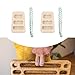 Menolana 2 Pieces Hung Board for Climbing Pull up Fingerboard Upper Body Workouts Wooden Rock Climbing Holds for Doorway Climbers Wall