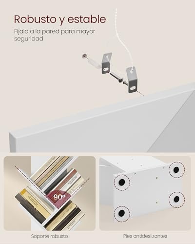 Librería en forma de árbol VASAGLE CUSTOS de 9 niveles en color blanco nube 7